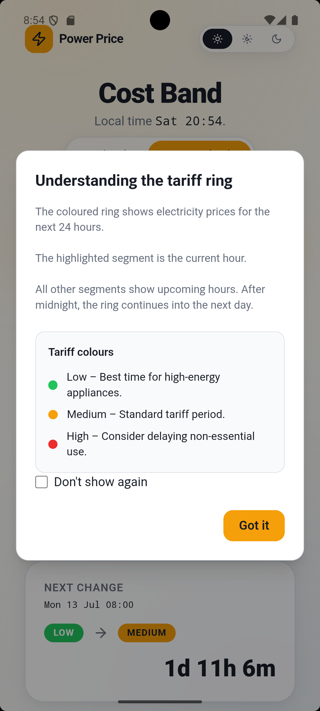 Spain Cost Light Ring Display