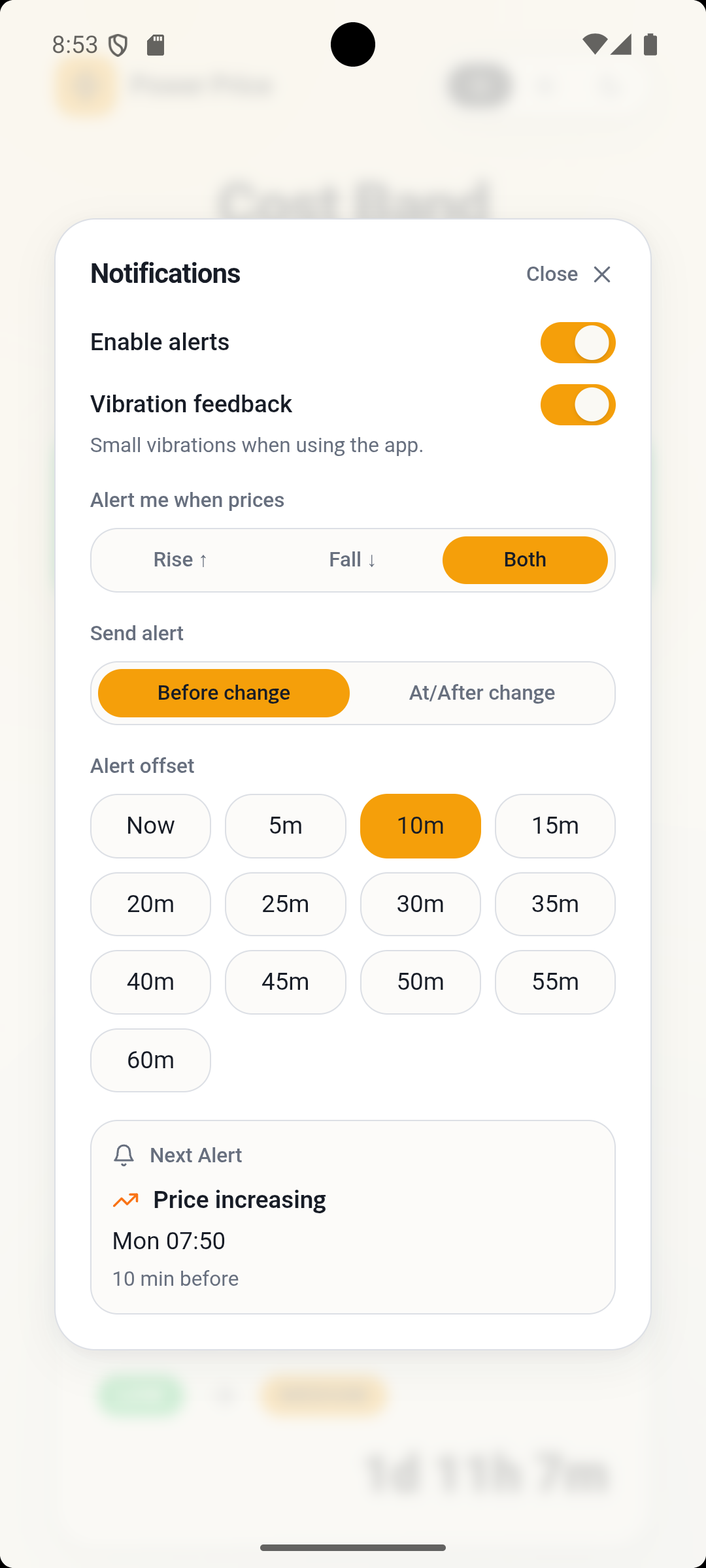 Spain Cost Light Notifications